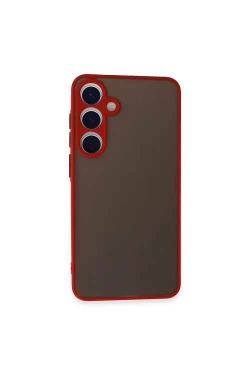 Samsung Galaxy S24 Kılıf Montreal Silikon Kapak - Kırmızı