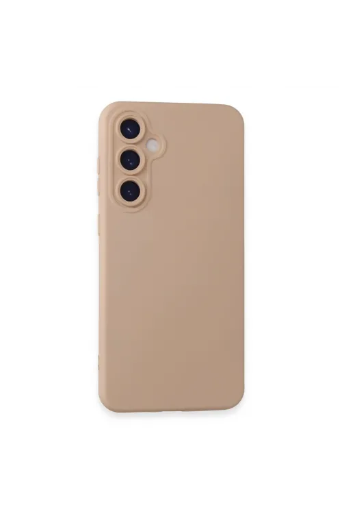 Samsung Galaxy S24 Kılıf Nano İçi Kadife Silikon - Pudra