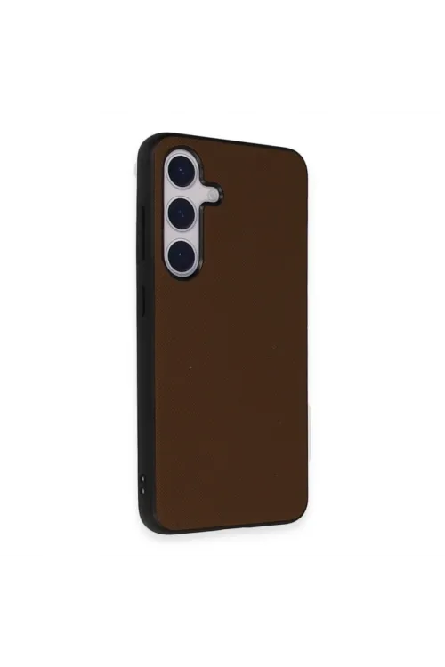Samsung Galaxy S24 Kılıf Taft Kapak - Kahverengi