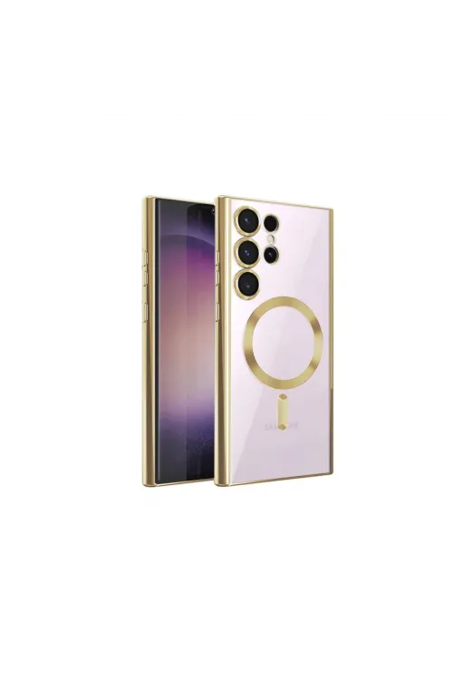 Samsung Galaxy S24 Ultra Kılıf Kross Magneticsafe Kapak - Gold