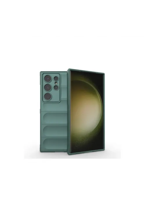 Samsung Galaxy S24 Ultra Kılıf Optimum Silikon - Koyu Yeşil
