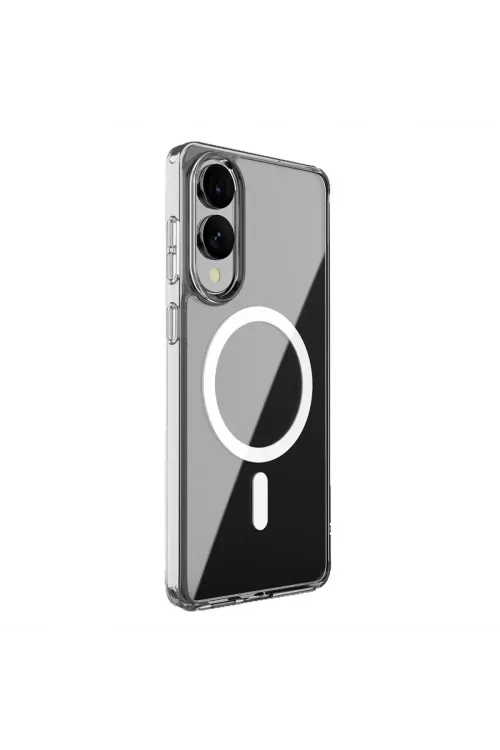 Samsung Galaxy S25 Edge Kılıf Magneticsafe Şeffaf Silikon - Şeffaf
