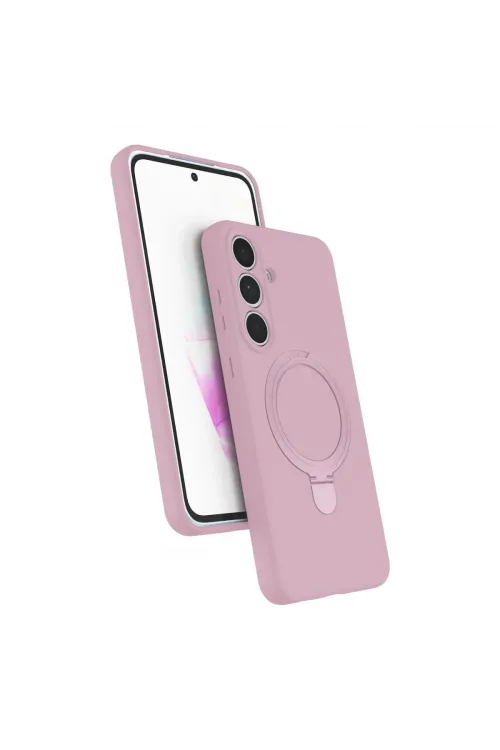 Samsung Galaxy S25 Fe Regal Magsafe Standlı Kapak - Açık Pembe