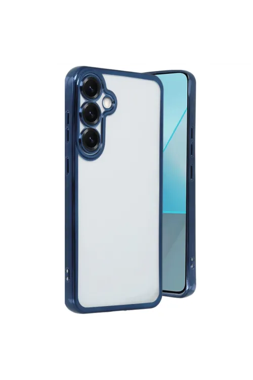 Samsung Galaxy S25 Kılıf Razer Lensli Silikon - Lacivert