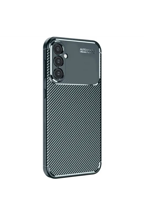 Samsung Galaxy S25 Plus Kılıf Auto Focus Karbon Kapak - Koyu Yeşil