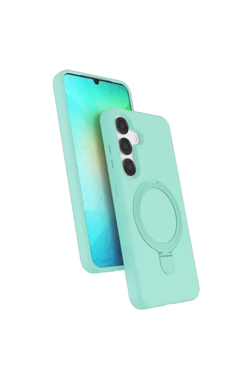 Samsung Galaxy S25 Regal Magsafe Standlı Kapak - Su Yeşili
