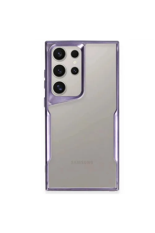 Samsung Galaxy S25 Ultra Kılıf Boyi Silikon Kapak - Derin Mor