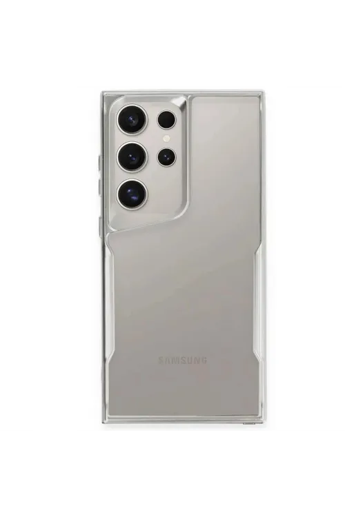 Samsung Galaxy S25 Ultra Kılıf Boyi Silikon Kapak - Gümüş