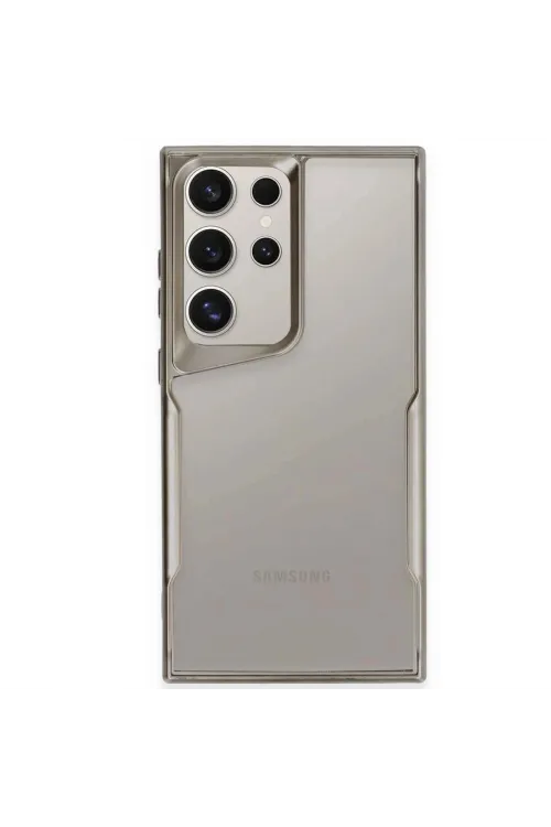 Samsung Galaxy S25 Ultra Kılıf Boyi Silikon Kapak - Titan Gri