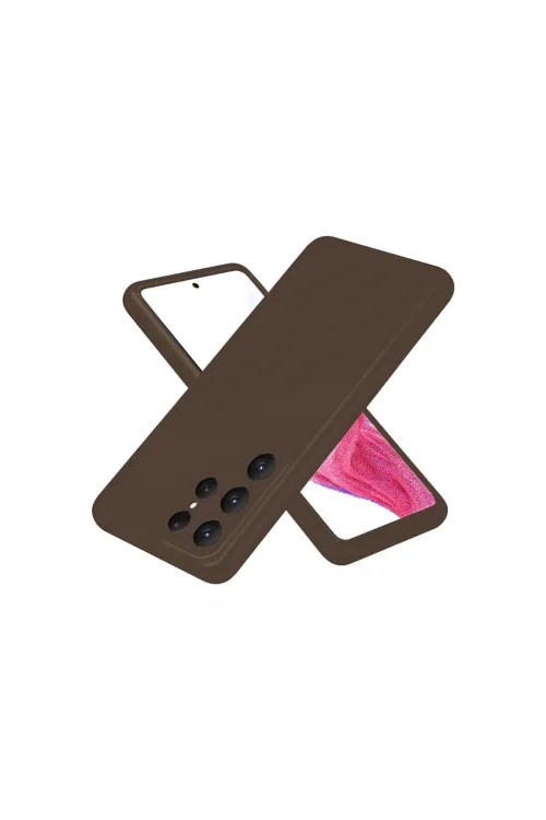 Samsung Galaxy S25 Ultra Kılıf First Silikon - Kahverengi