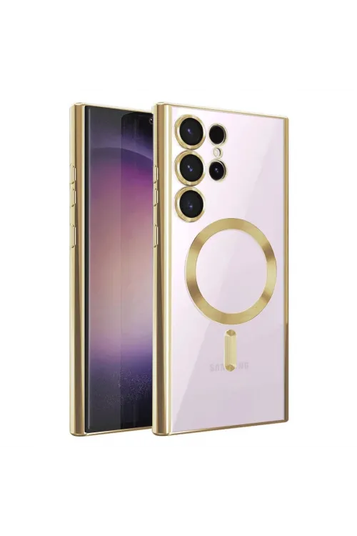 Samsung Galaxy S25 Ultra Kılıf Kross Magneticsafe Kapak - Gold