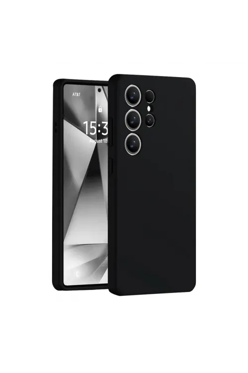 Samsung Galaxy S25 Ultra Kılıf Nano İçi Kadife Silikon - Siyah