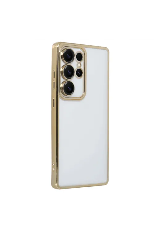 Samsung Galaxy S25 Ultra Kılıf Razer Lensli Silikon - Gold