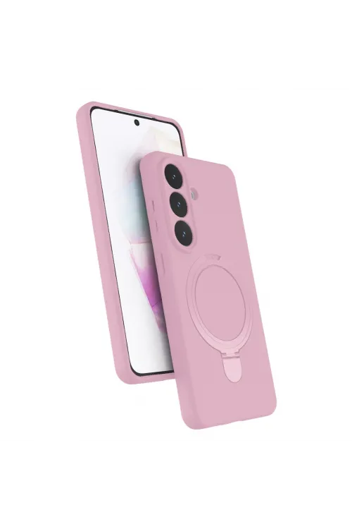 Samsung Galaxy S26 Plus Regal Magsafe Standlı Kapak - Açık Pembe