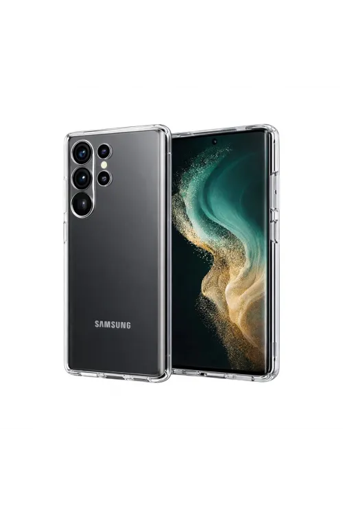 Samsung Galaxy S26 Ultra Lüx Şeffaf Silikon - Şeffaf