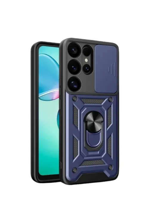Samsung Galaxy S26 Ultra Pars Lens Yüzüklü Silikon - Lacivert