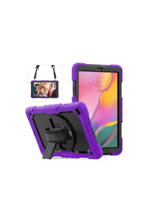 Samsung Galaxy T510 Tab A 10.1 Kılıf Pars Tablet Kapak - Mor
