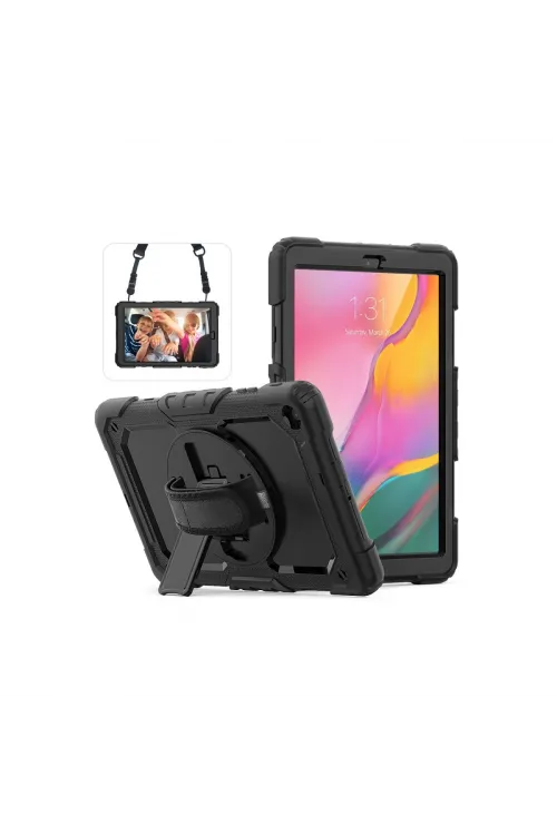 Samsung Galaxy T510 Tab A 10.1 Kılıf Pars Tablet Kapak - Siyah