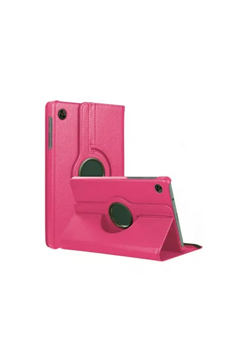 Samsung Galaxy Tab A11 360 Tablet Deri Kılıf - Pembe