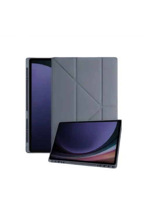 Samsung Galaxy Tab A11 Kalemlikli Mars Tablet Kılıfı - Koyu Gri