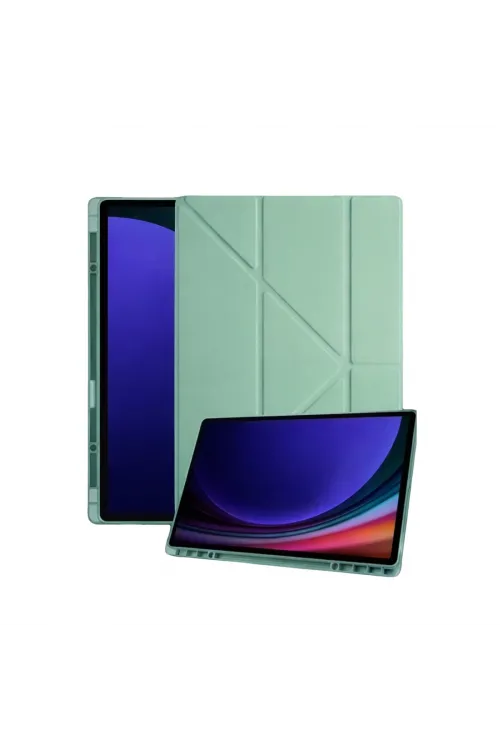 Samsung Galaxy Tab A11 Plus Kalemlikli Mars Tablet Kılıfı - Açık Yeşil
