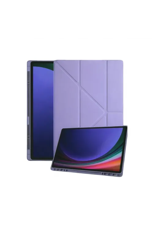 Samsung Galaxy Tab A11 Plus Kalemlikli Mars Tablet Kılıfı - Lila