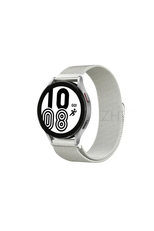 Samsung Galaxy Watch 4 Metal Mıknatıslı Kordon (saat Değildir) - Gümüş