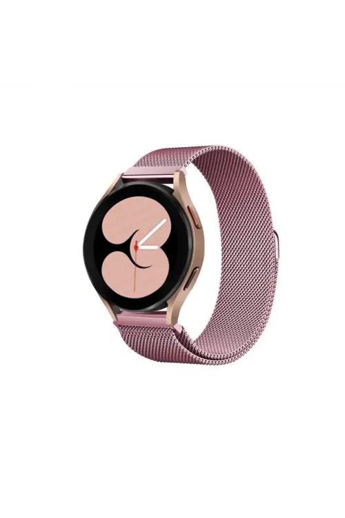 Samsung Galaxy Watch 4 Metal Mıknatıslı Kordon (saat Değildir) - Rose