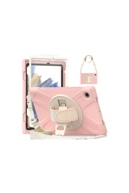 Samsung Galaxy X200 Tab A8 10.5 Kılıf Amazing Tablet Kapak - Pembe