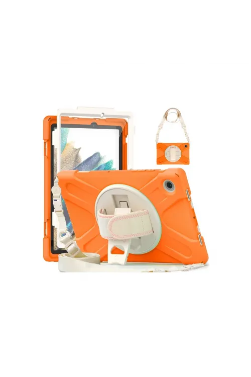 Samsung Galaxy X200 Tab A8 10.5 Kılıf Amazing Tablet Kapak - Turuncu