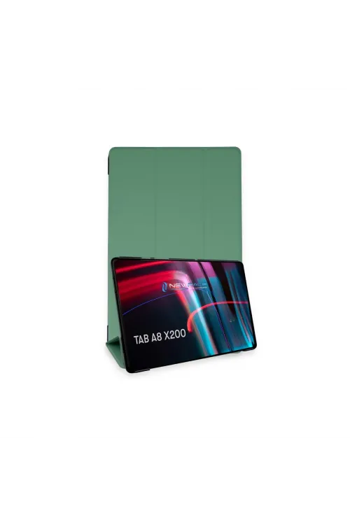 Samsung Galaxy X200 Tab A8 10.5 Kılıf Tablet Smart Kılıf - Koyu Yeşil