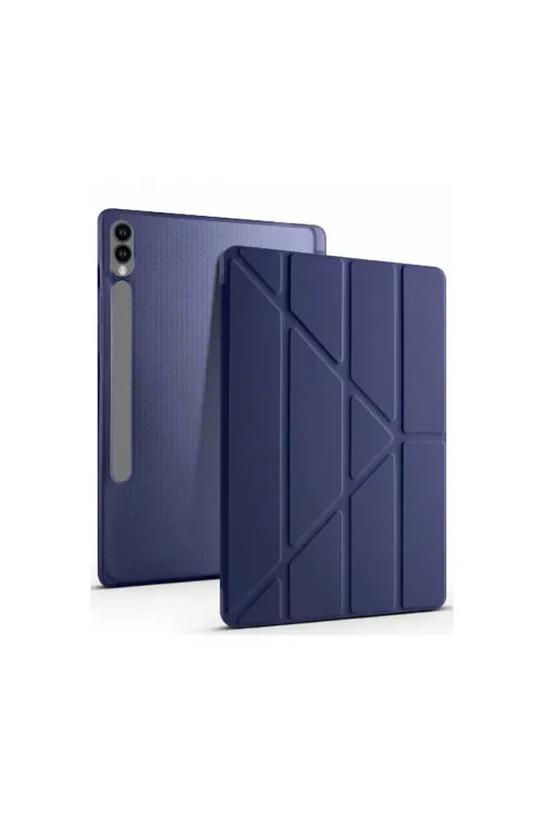 Samsung Galaxy X610 Tab S9 Fe Plus 12.4 Kılıf Kalemlikli Mars Tablet Kılıfı - Lacivert