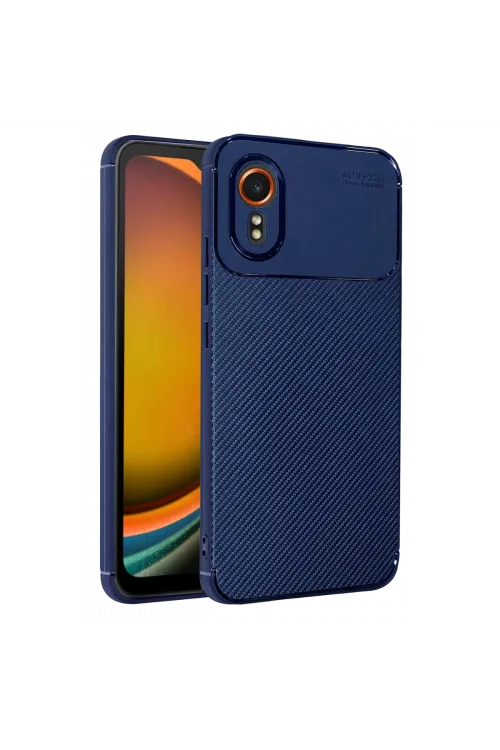 Samsung Galaxy Xcover 7 Kılıf Auto Focus Karbon Kapak - Lacivert