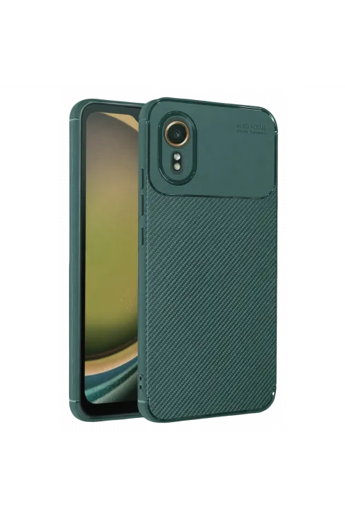 Samsung Galaxy Xcover 7 Kılıf Auto Focus Karbon Kapak - Yeşil
