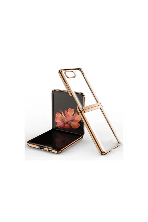 Samsung Galaxy Z Flip 4 Kılıf Fold Element Kapak - Gold