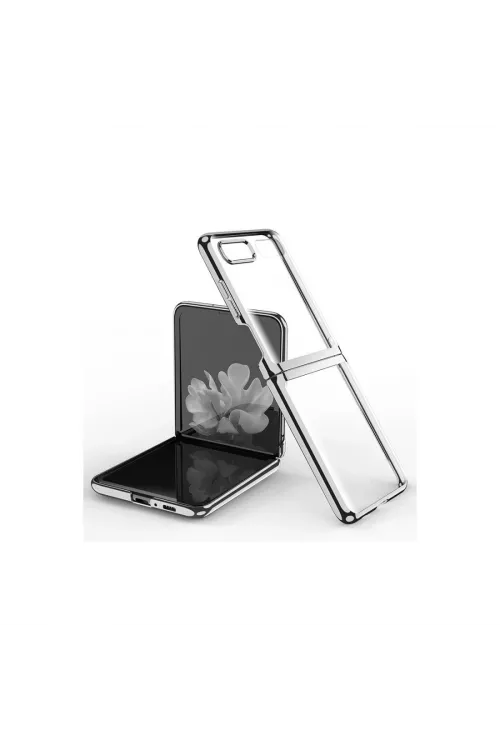 Samsung Galaxy Z Flip 4 Kılıf Fold Element Kapak - Gümüş