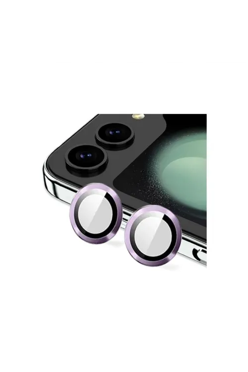 Samsung Galaxy Z Flip 5 Valdez Metal Kamera Lens - Derin Mor