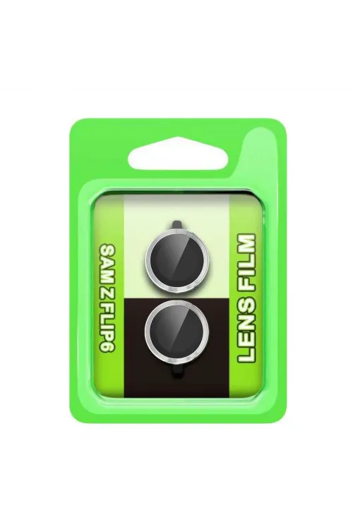 Samsung Galaxy Z Flip 6 Raze Metal Kamera Lens - Gümüş