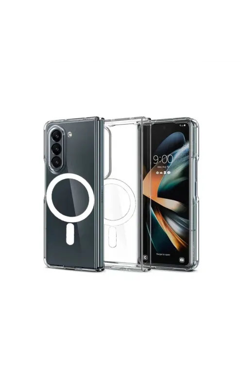 Samsung Galaxy Z Fold 5 Kılıf Magneticsafe Şeffaf Silikon - Şeffaf