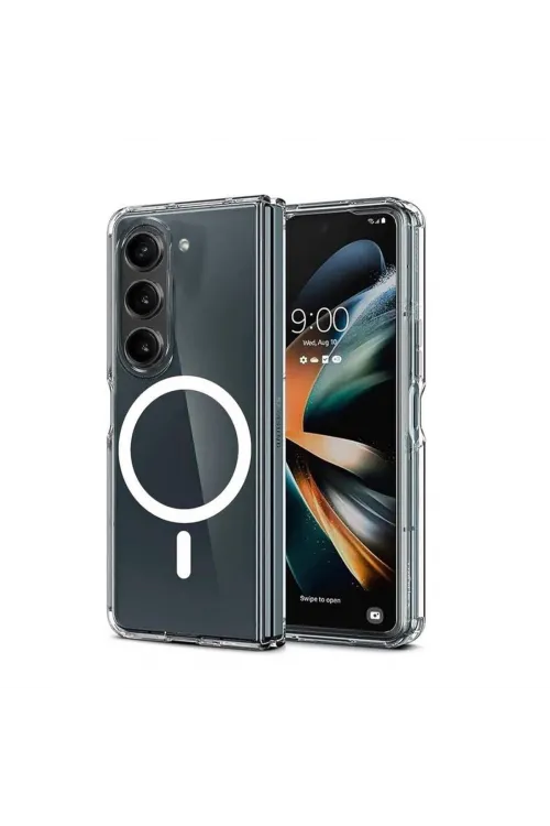 Samsung Galaxy Z Fold 6 Kılıf Magneticsafe Şeffaf Silikon - Şeffaf