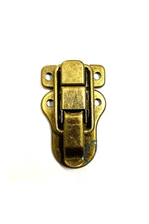 Sandık, Kutu Klipsi, Ön Kilidi - 48x30mm, Antik, 1 Adet