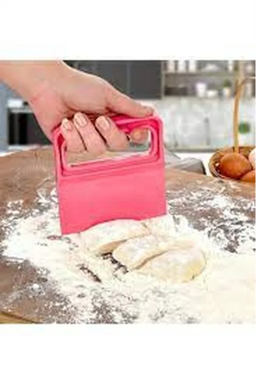 Saplı Hamur Kesici - Kazıyıcı Plastik Spatula