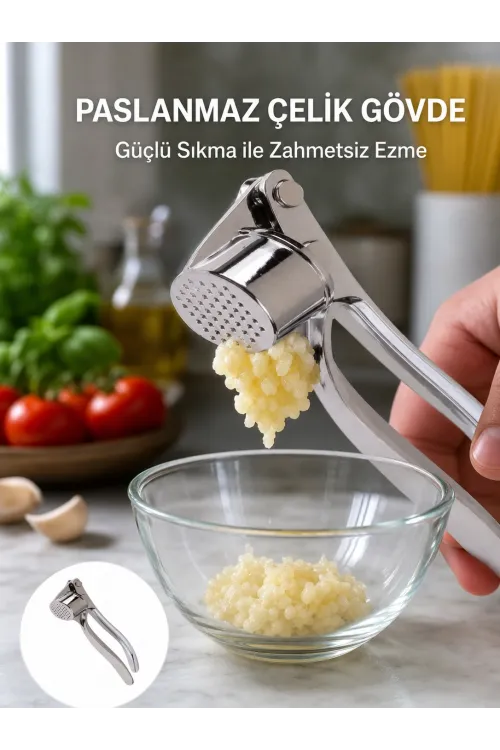 Sarımsak Presi Kolay Temizlik Ve Yüksek Basınçlı Ezme