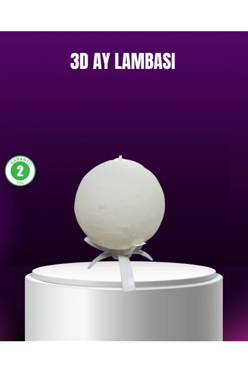 Şarjlı 3d Baskılı 16 Renk Ay Lambası  Stand