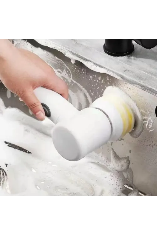 Şarjlı 5 Başlıklı Otomatik Temizleme Fırçası
