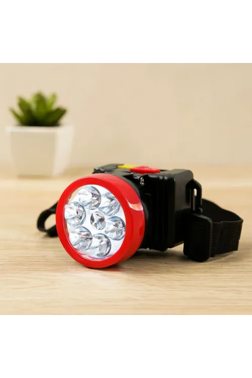 Şarjlı 6 LED 2W Kafa Lambası - Ayarlanabilir Işık