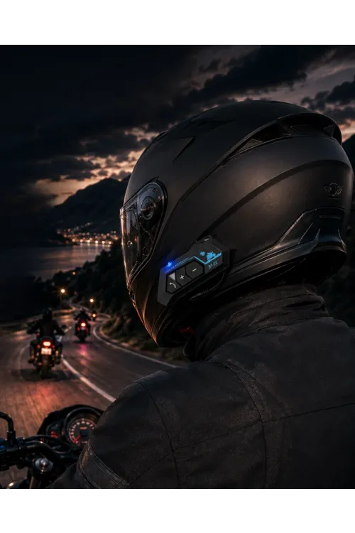 Şarjlı Bluetooth Kask Kulaklığı Navigasyon Ve Müzik Destekli