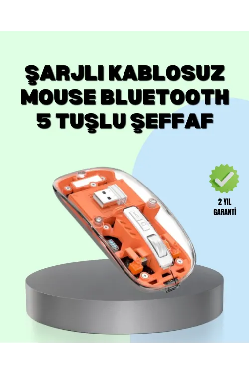 Şarjlı Ergonomik Fare – 1600 Dpı, Sessiz Tıklama Özellikli