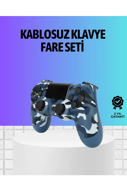 Şarjlı Kablosuz Ps4 Oyun Kolu Titreşimli Hassas Kontrol