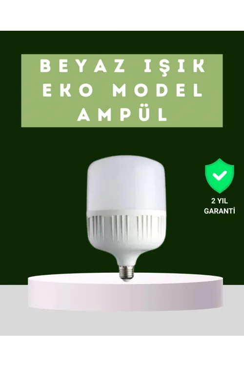 Şarjlı Led Torch Ampul 30 Watt Beyaz Işık Enerji Tasarruflu